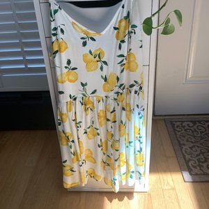 Kate Spade Lemons romper w pockets looks like a dress when worn